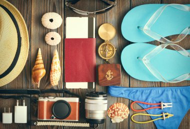 Seyahat ve plaj düz