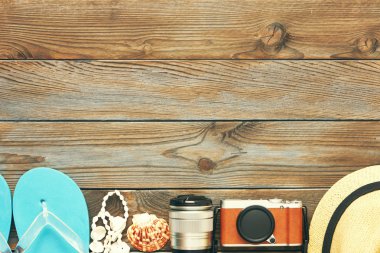 Seyahat ve plaj düz