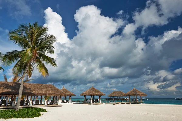 Beautiful beach with jetty — Stock Photo, Image