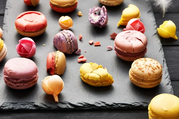 French delicious dessert macaroons — Stock Photo, Image