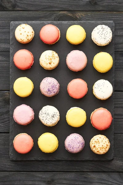 Macarons français délicieux dessert — Photo