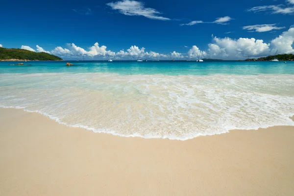 Nádherná pláž na Seychely — Stock fotografie