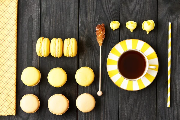 Französisch köstliches Dessert Makronen — Stockfoto