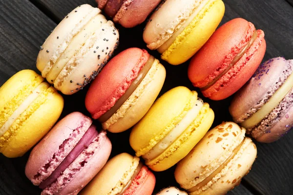 Francia ízletes desszert macaroons — Stock Fotó