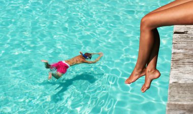 Kadının bacakları Beach 