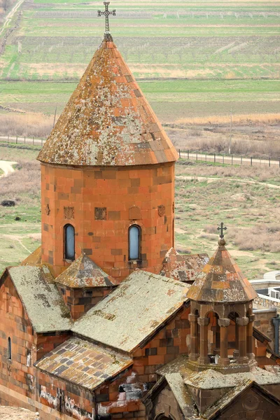 Dawnego klasztoru Khor Virap znacznie w Armenii — Zdjęcie stockowe