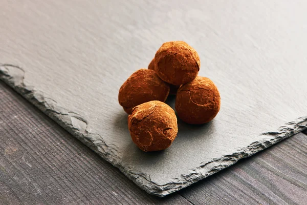 Trufas de chocolate caseras — Foto de Stock