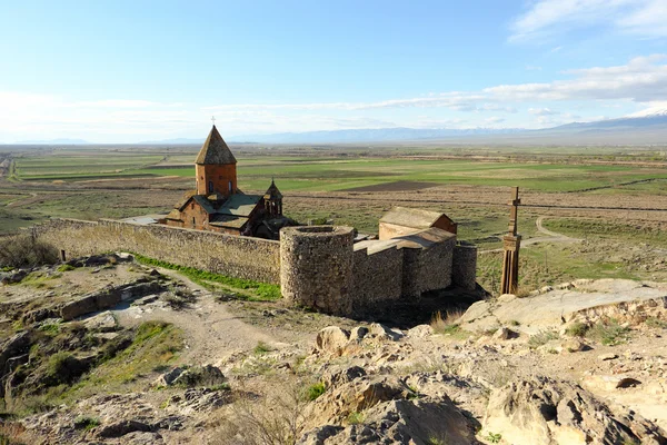 Antiguo Monasterio Khor Virap en Armenia — Foto de Stock
