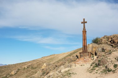 Monastery Khor Virap yakınındaki Hıristiyan çapraz