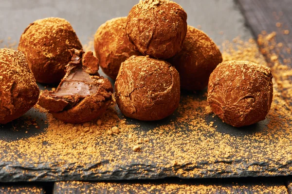 Tartufi di cioccolato fatti in casa — Foto Stock