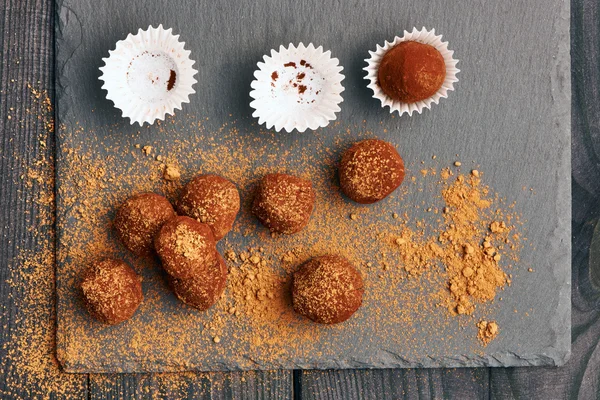 Tartufi di cioccolato fatti in casa — Foto Stock