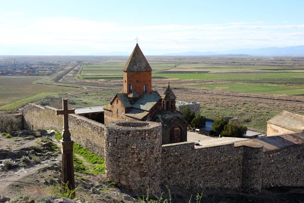 Antiguo Monasterio Khor Virap en Armenia — Foto de Stock