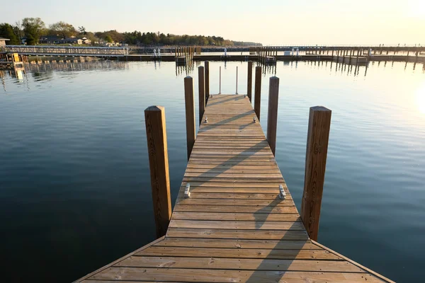 Marina no Lago Huron em Port Austin — Fotografia de Stock