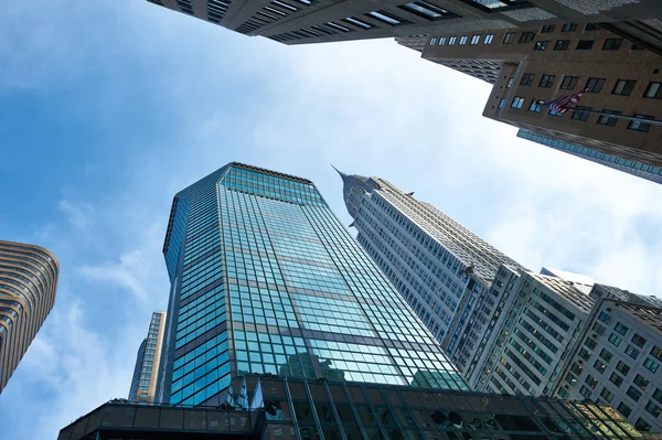 Höga skyskrapor på Manhattan — Stockfoto