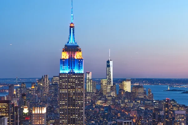 View of Manhattan at night — Stock Photo, Image