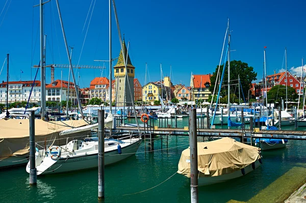Portu Lindau nad Jeziorem Bodeńskim — Zdjęcie stockowe