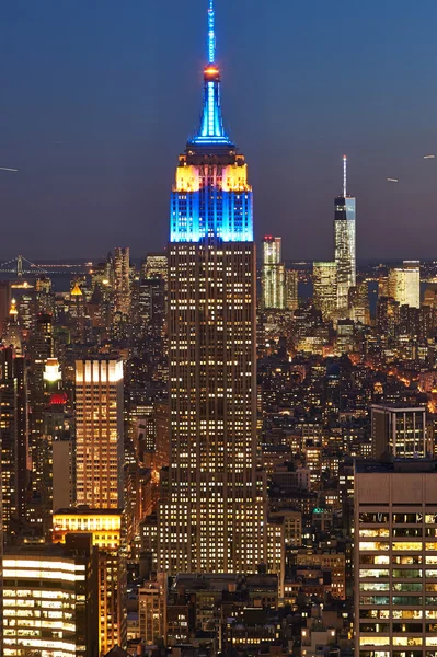 Pemandangan Manhattan di malam hari — Stok Foto