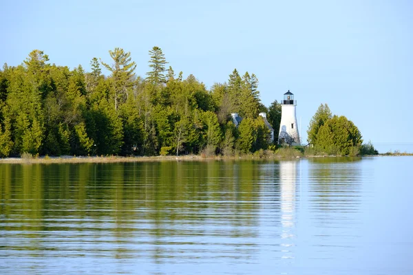 Velho presque Isle farol — Fotografia de Stock