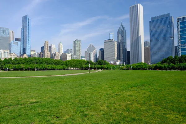 Panoramę Chicago rano — Zdjęcie stockowe