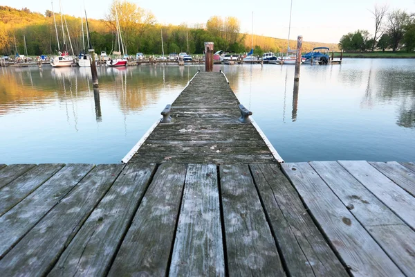 Marina on Lake Cayuga — Stock Photo, Image