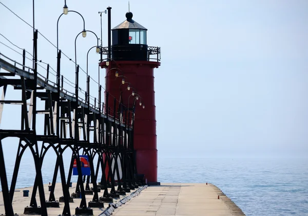 Farol do porto do sul — Fotografia de Stock