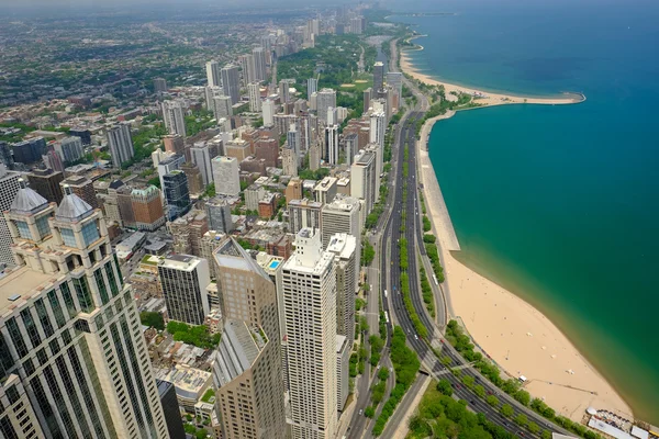 Chicago skyline vista aérea — Fotografia de Stock
