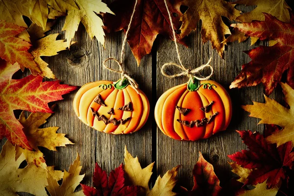 Halloween gingerbread cookies — Stock Photo, Image