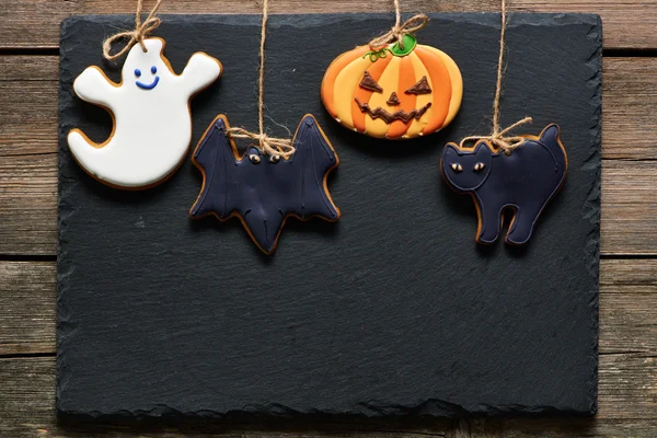 Halloween gingerbread cookies — Stock Photo, Image