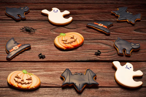 Biscotti di pan di zenzero di Halloween — Foto Stock