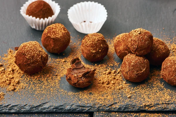 Heerlijke chocolade truffels — Stockfoto