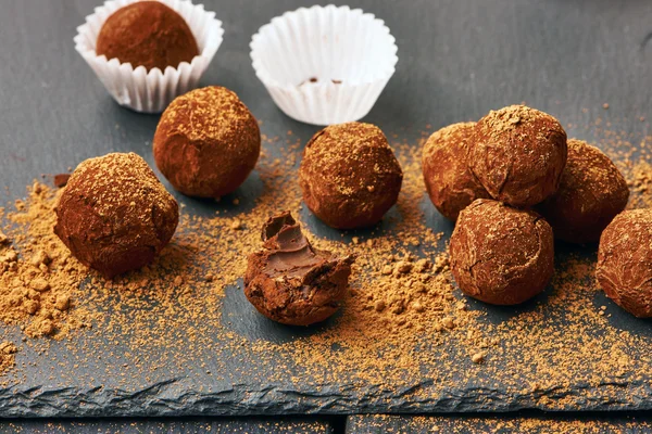 Delicious chocolate truffles — Stock Photo, Image