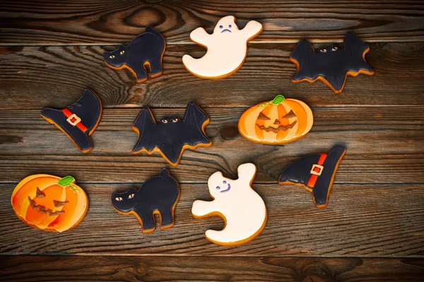 Halloween gingerbread cookies — Stock Photo, Image