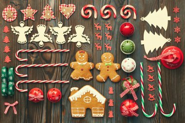 Zencefilli kurabiye ve süslemeler