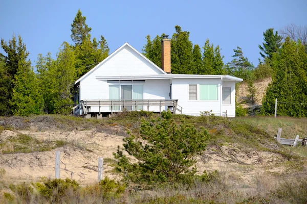 Hus i sanddynerna, punkt Linn — Stockfoto