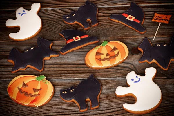 Högen av halloween pepparkakor — Stockfoto