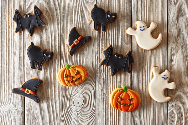 Halloween gingerbread cookies — Stock Photo, Image