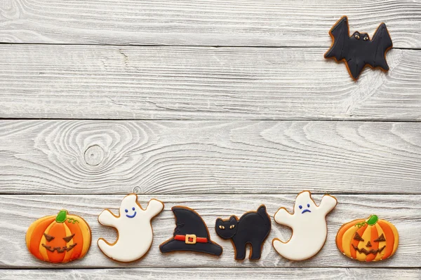 Halloween pepparkakor cookies bakgrund — Stockfoto