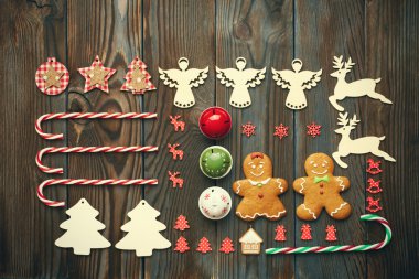 Zencefilli kurabiye ve süslemeler