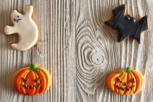 Halloween background with cookies