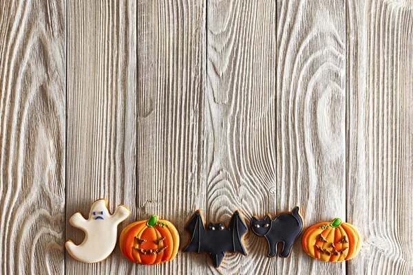 Halloween Hintergrund mit Keksen — Stockfoto
