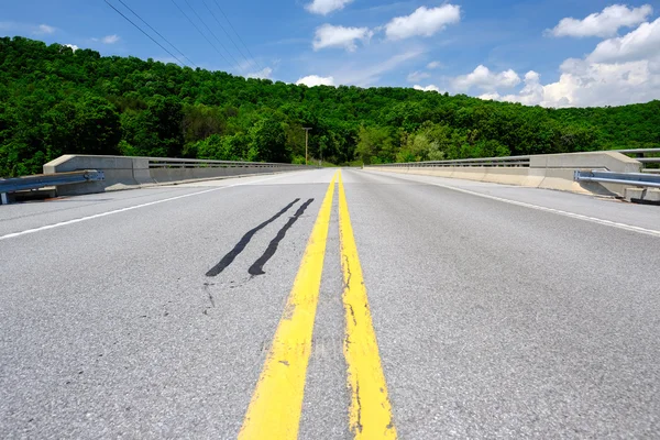 Carretera vacía en Pennsylvania — Foto de Stock