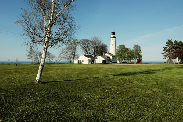 Pointe aux barques fyr — Stockfoto