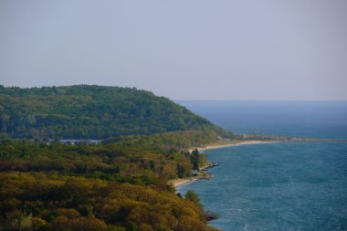 Scenic Lake Michigan overlook clipart