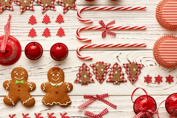 Biscoitos, doces e decorações feitas à mão — Fotografia de Stock