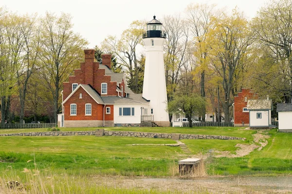 Port Sanilac latarnia morska, zbudowana w 1886 — Zdjęcie stockowe