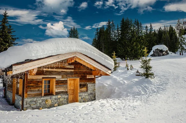 Mountain Ski Resort Snow Winter Courchevel Alps France — Stock Photo, Image