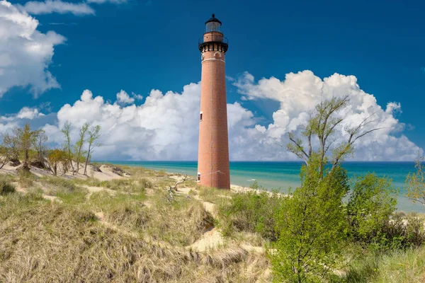 Little Sable Point Lighthouse Dunes Postavený Roce 1867 Lake Michigan — Stock fotografie