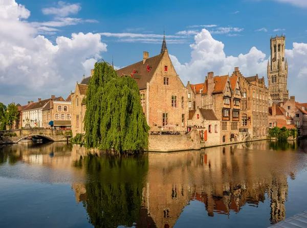 布鲁日 布鲁日 城市景观与水渠 佛兰德 比利时 — 图库照片