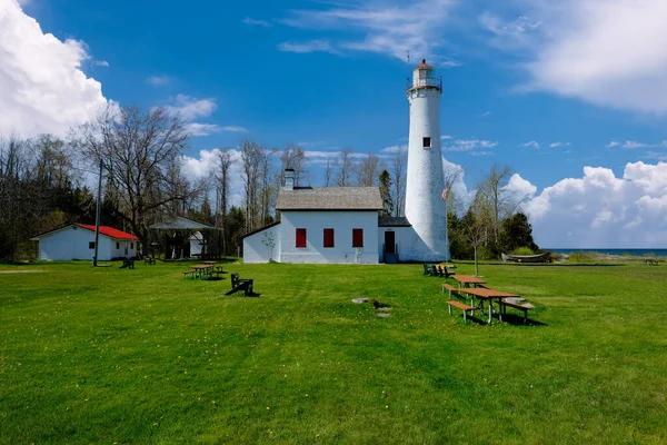 Sturgeon Point Leuchtturm Erbaut 1869 Lake Huron Michigan Usa — Stockfoto