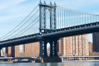 Manhattan Köprüsü ve skyline Brooklyn'li görüntüleyin